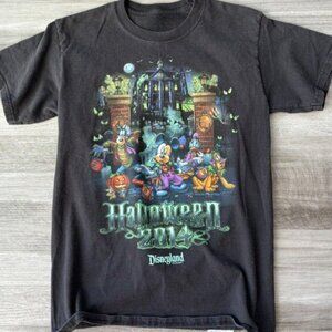 Dsneyland Resort Halloween 2014 Black Dsney Mickey Mouse Graphic Top T-Shirt 170